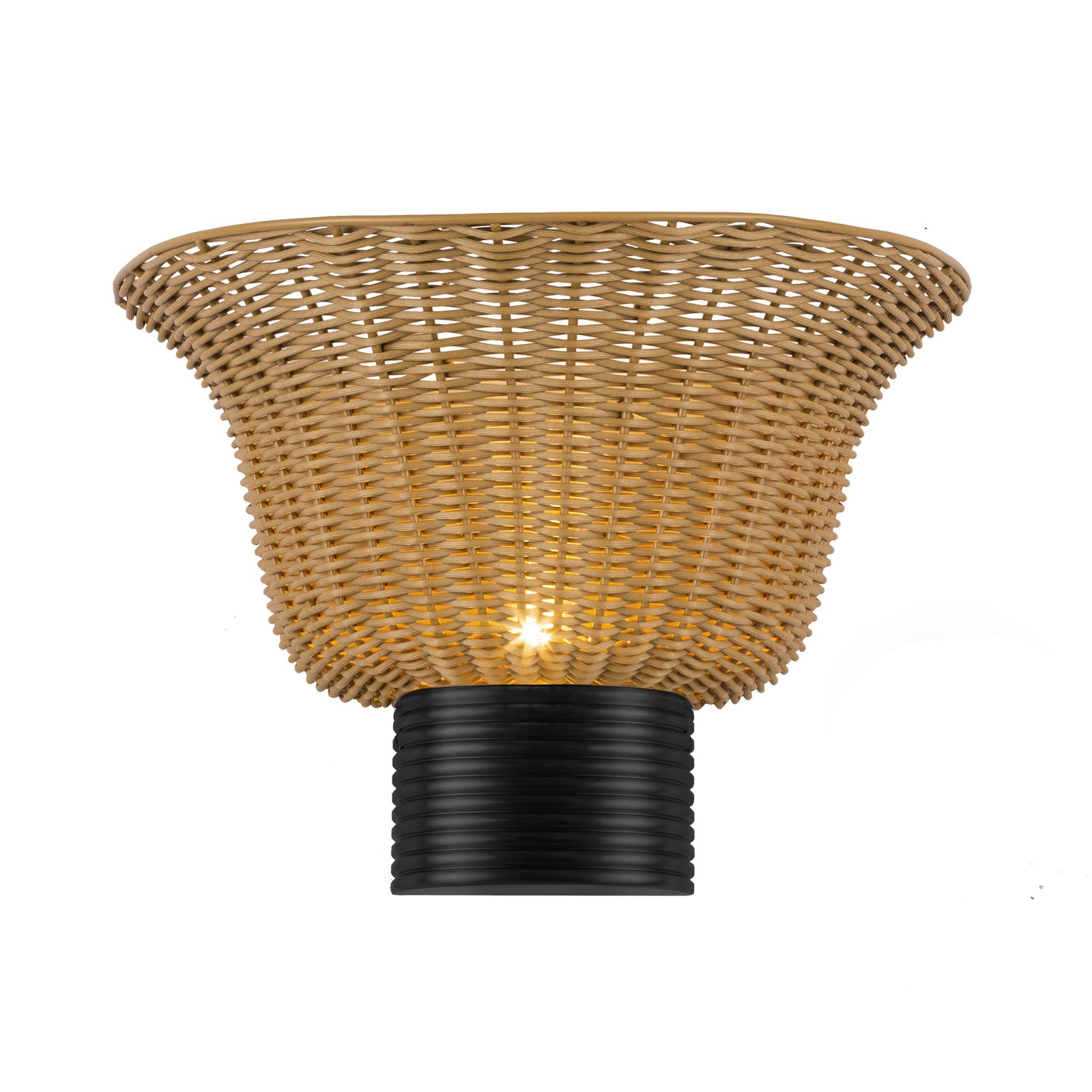 Rancho 14-in Matte Black Socket Wall/Vanity Light