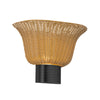 Rancho 14-in Matte Black Socket Wall/Vanity Light