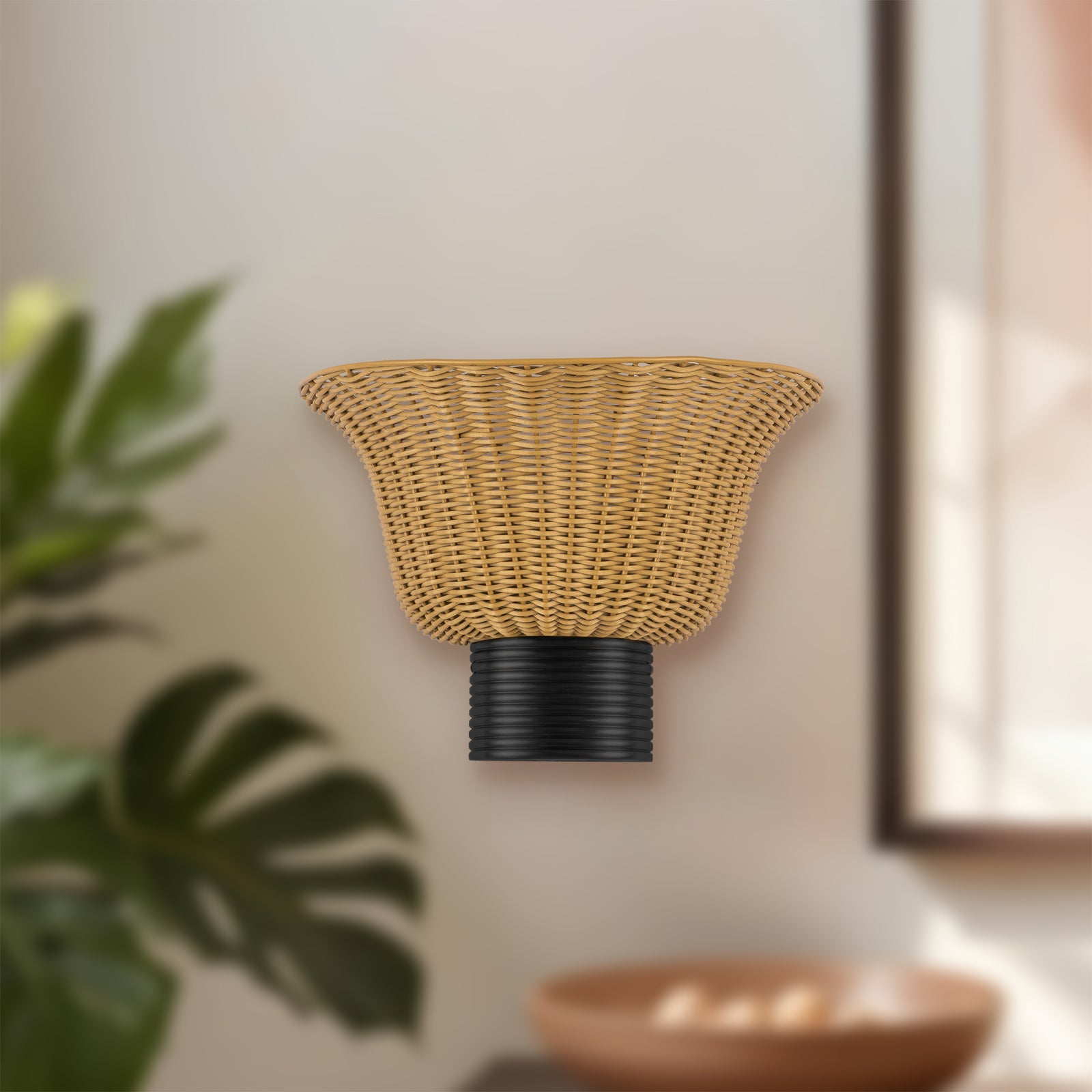 Rancho 14-in Matte Black Socket Wall/Vanity Light