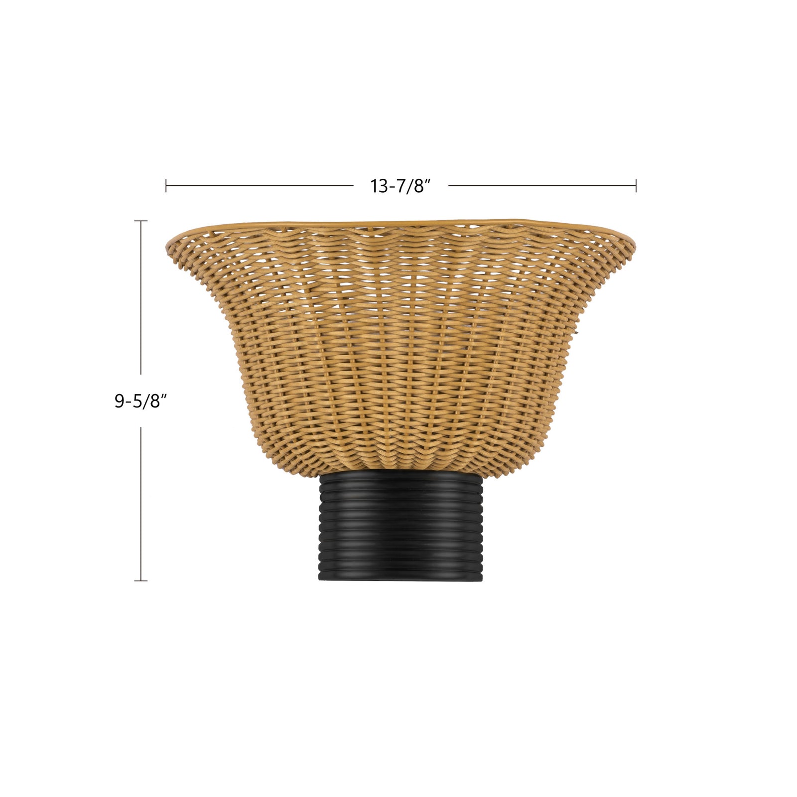 Rancho 14-in Matte Black Socket Wall/Vanity Light