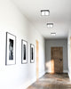 Regalo 10-in Black/Opal Glass LED Flush Mount