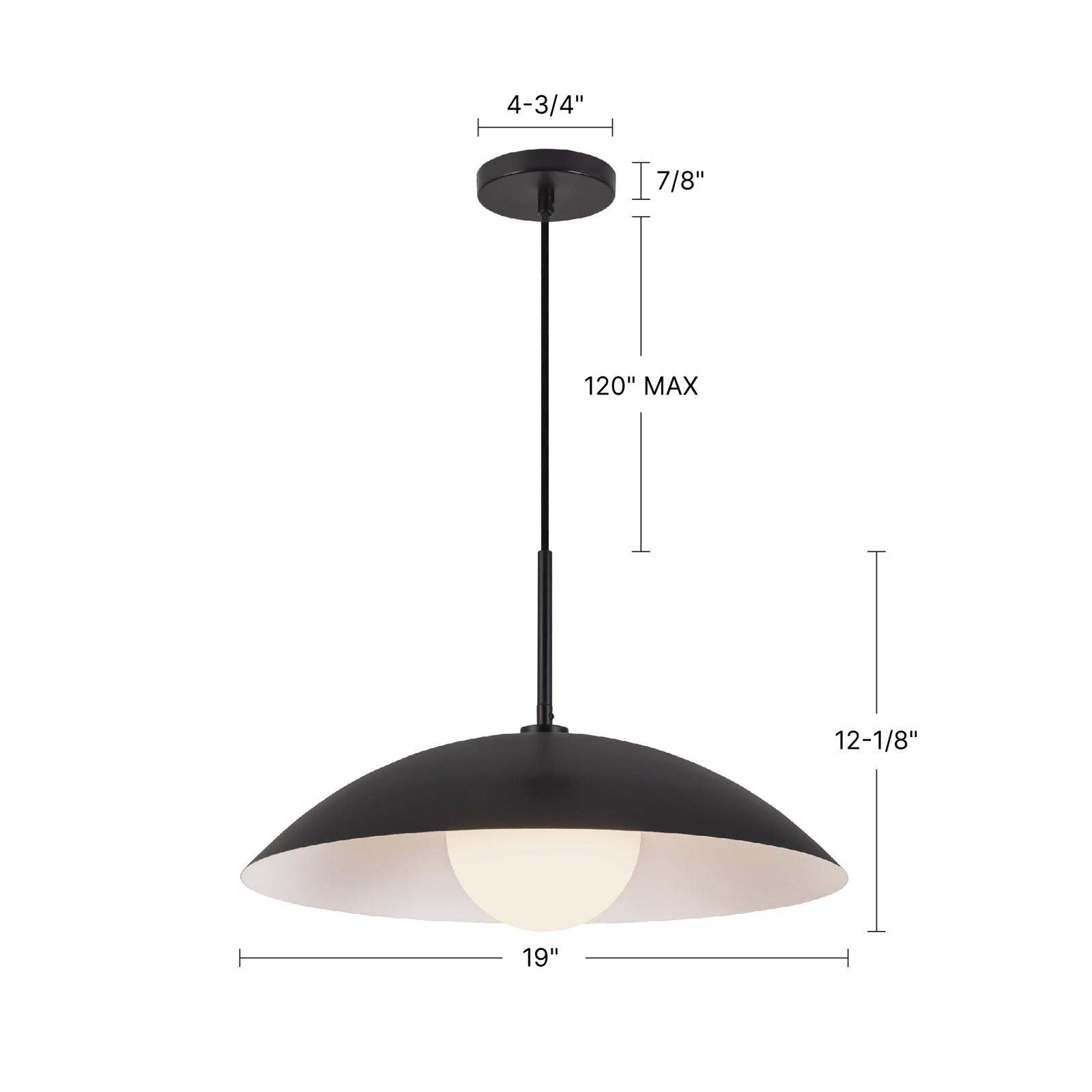 Regent 19-in Cerulean Socket Pendant