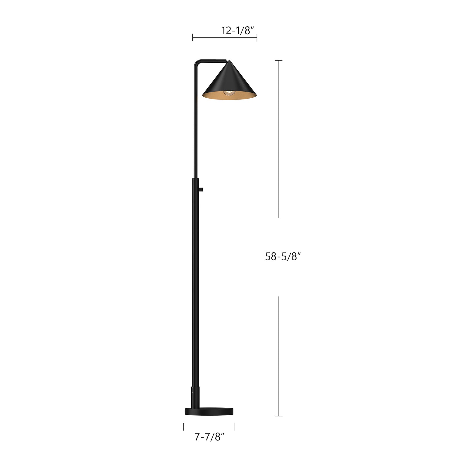 Remy 58-in White 1 Light Floor Lamp