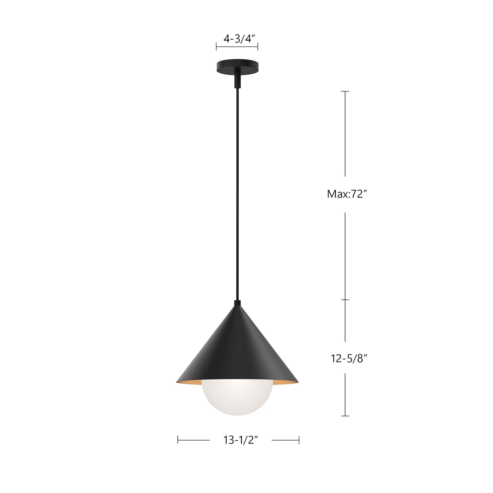 Remy 14-in White/Opal Glass 1 Light Pendant