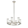 Revolve Clear Glass/Polished Nickel 6 Lights Chandeliers
