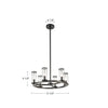 Revolve Clear Glass/Urban Bronze 6 Lights Chandeliers