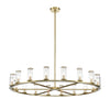 Revolve Clear Glass/Natural Brass 18 Lights Chandeliers