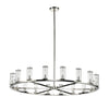Revolve Clear Glass/Polished Nickel 18 Lights Chandeliers
