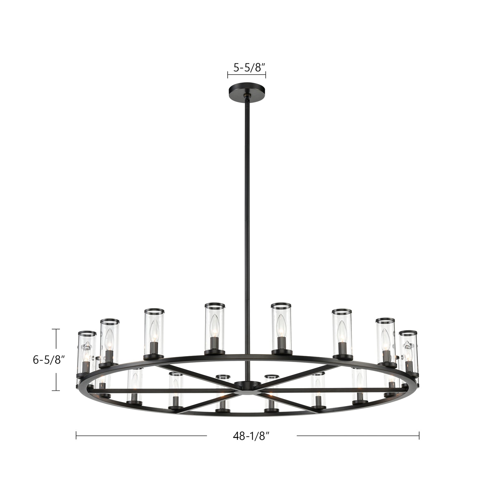 Revolve Clear Glass/Polished Nickel 18 Lights Chandeliers