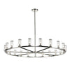 Revolve Clear Glass/Polished Nickel 21 Light Chandeliers