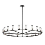 Revolve Clear Glass/Urban Bronze 21 Light Chandeliers