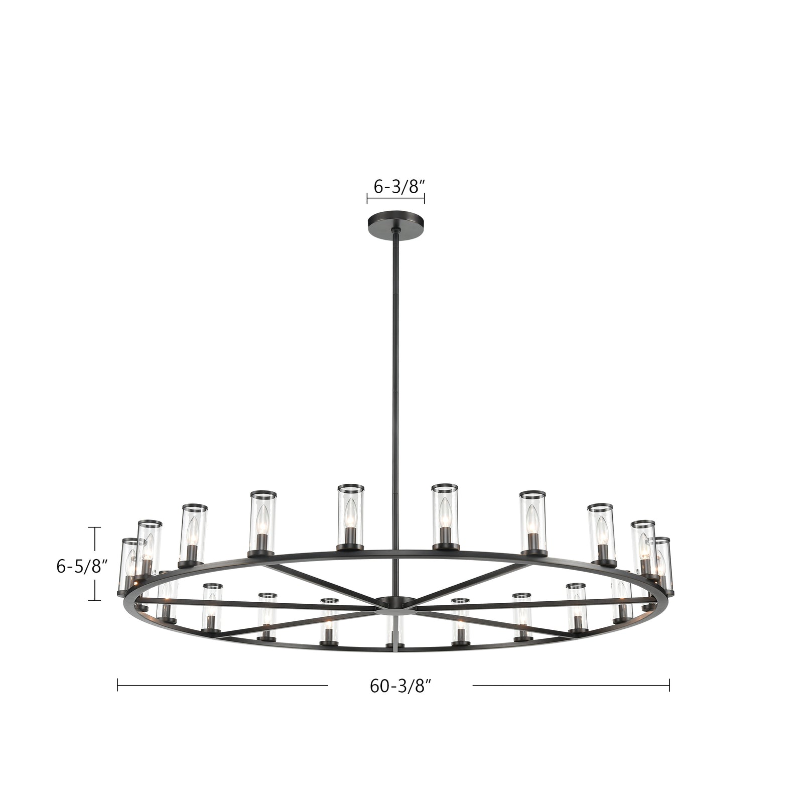Revolve Clear Glass/Natural Brass 21 Light Chandeliers