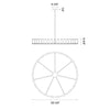 Revolve Clear Glass/Natural Brass 21 Light Chandeliers