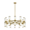 Revolve Clear Glass/Natural Brass 24 Lights Chandeliers