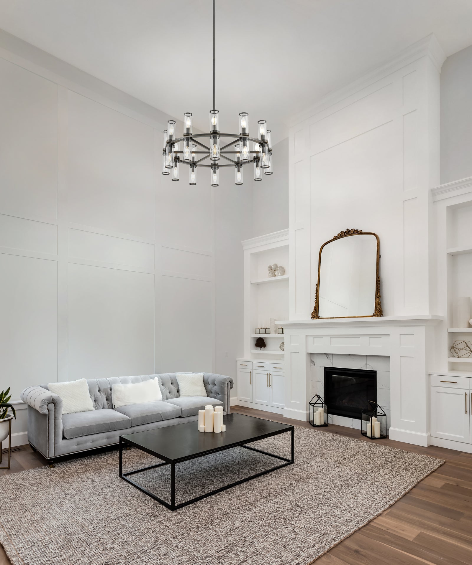 Revolve Clear Glass/Urban Bronze 24 Lights Chandeliers