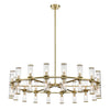 Revolve Clear Glass/Natural Brass 36 Lights Chandeliers