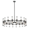 Revolve Clear Glass/Urban Bronze 36 Lights Chandeliers
