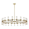 Revolve Clear Glass/Natural Brass 42 Lights Chandeliers