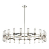 Revolve Clear Glass/Polished Nickel 42 Lights Chandeliers