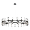 Revolve Clear Glass/Urban Bronze 42 Lights Chandeliers