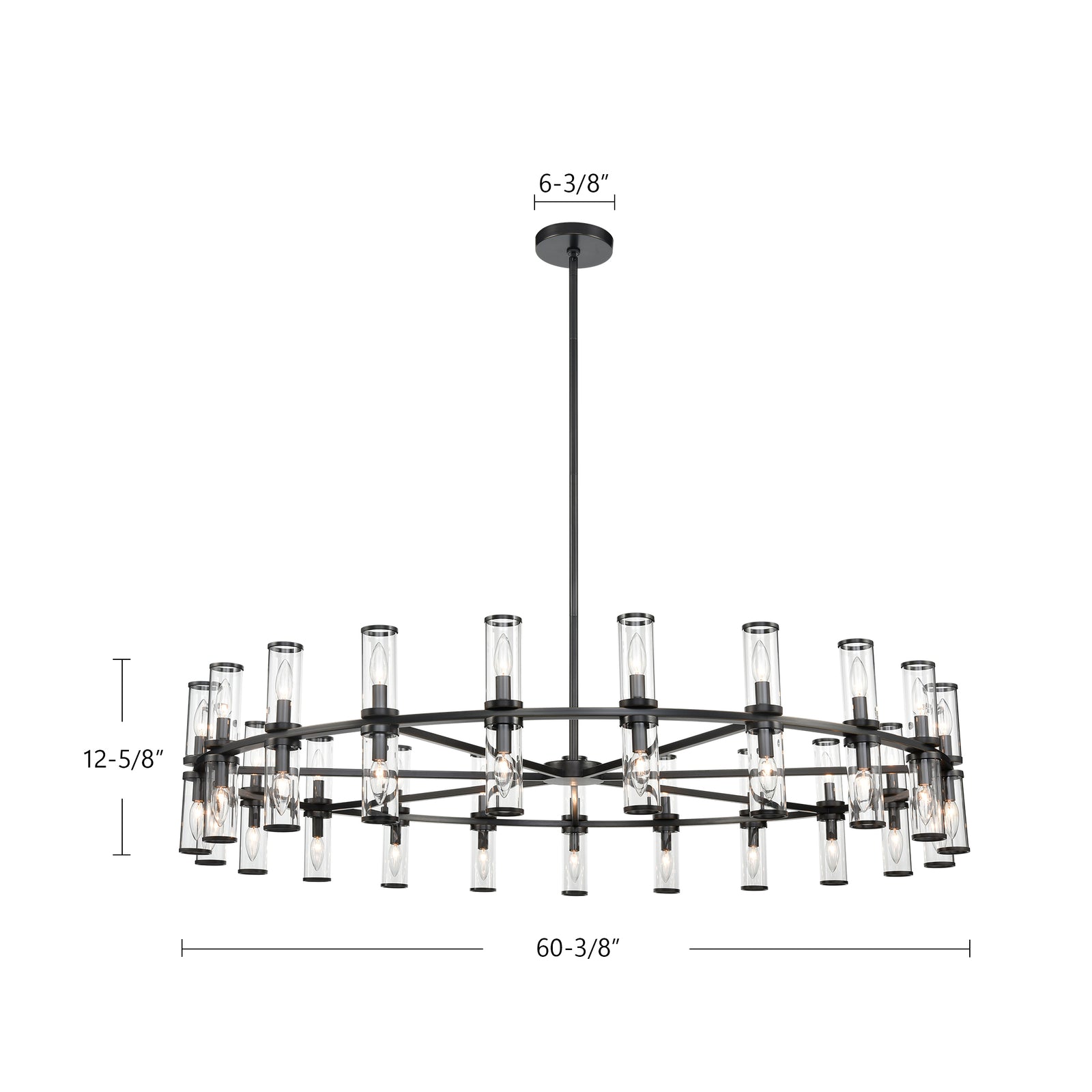 Revolve Clear Glass/Natural Brass 42 Lights Chandeliers