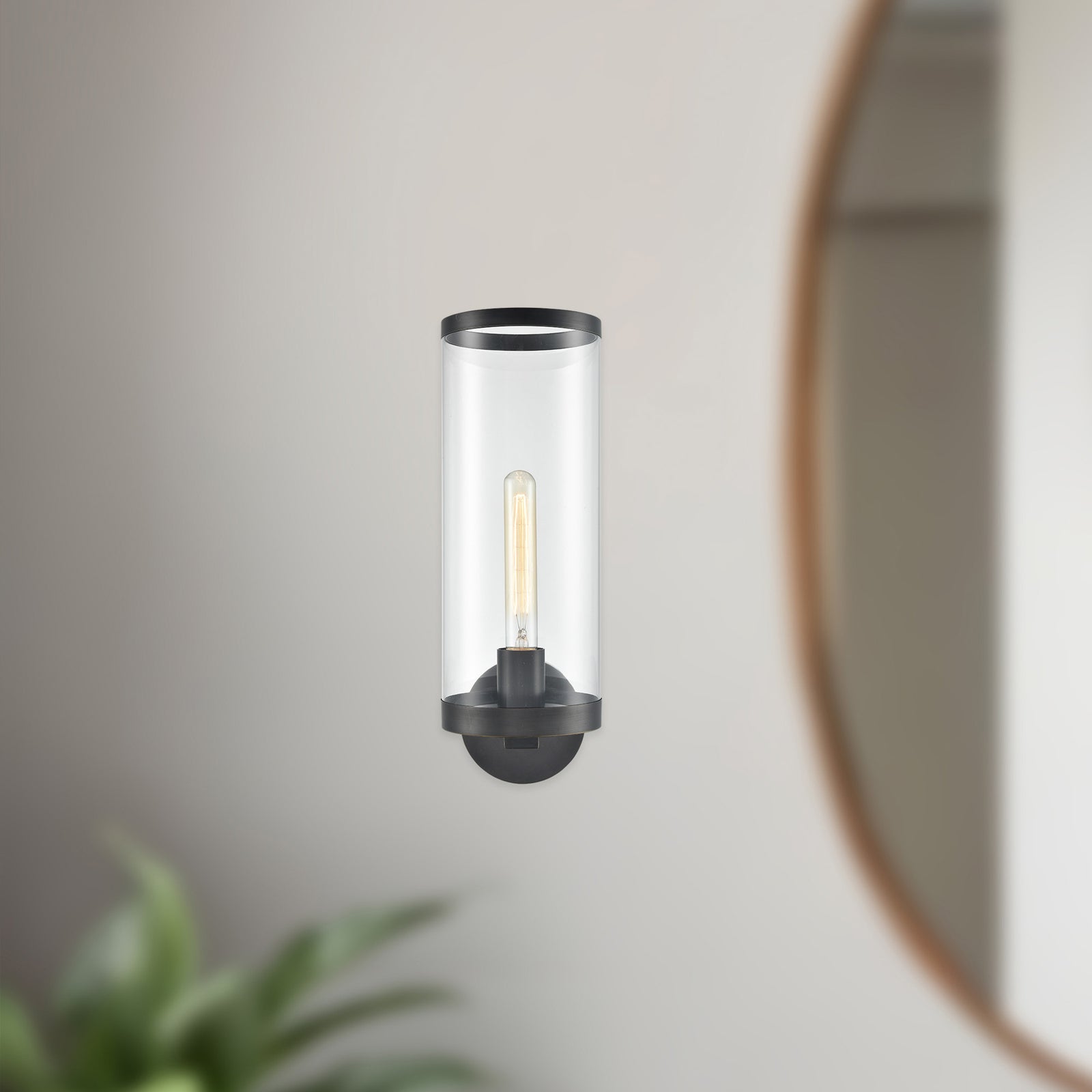 Revolve Ii Clear Glass/Urban Bronze 1 Light Wall/Vanity