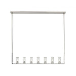 Revolve Clear Glass/Polished Nickel 7 Lights Linear Pendant
