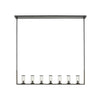 Revolve Clear Glass/Urban Bronze 7 Lights Linear Pendant