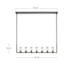 Revolve Clear Glass/Polished Nickel 7 Lights Linear Pendant