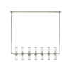 Revolve Clear Glass/Polished Nickel 14 Lights Linear Pendant