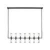 Revolve Clear Glass/Urban Bronze 14 Lights Linear Pendant