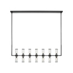 Revolve Clear Glass/Urban Bronze 14 Lights Linear Pendant