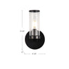 Revolve Clear Glass/Natural Brass 1 Light Wall/Vanity