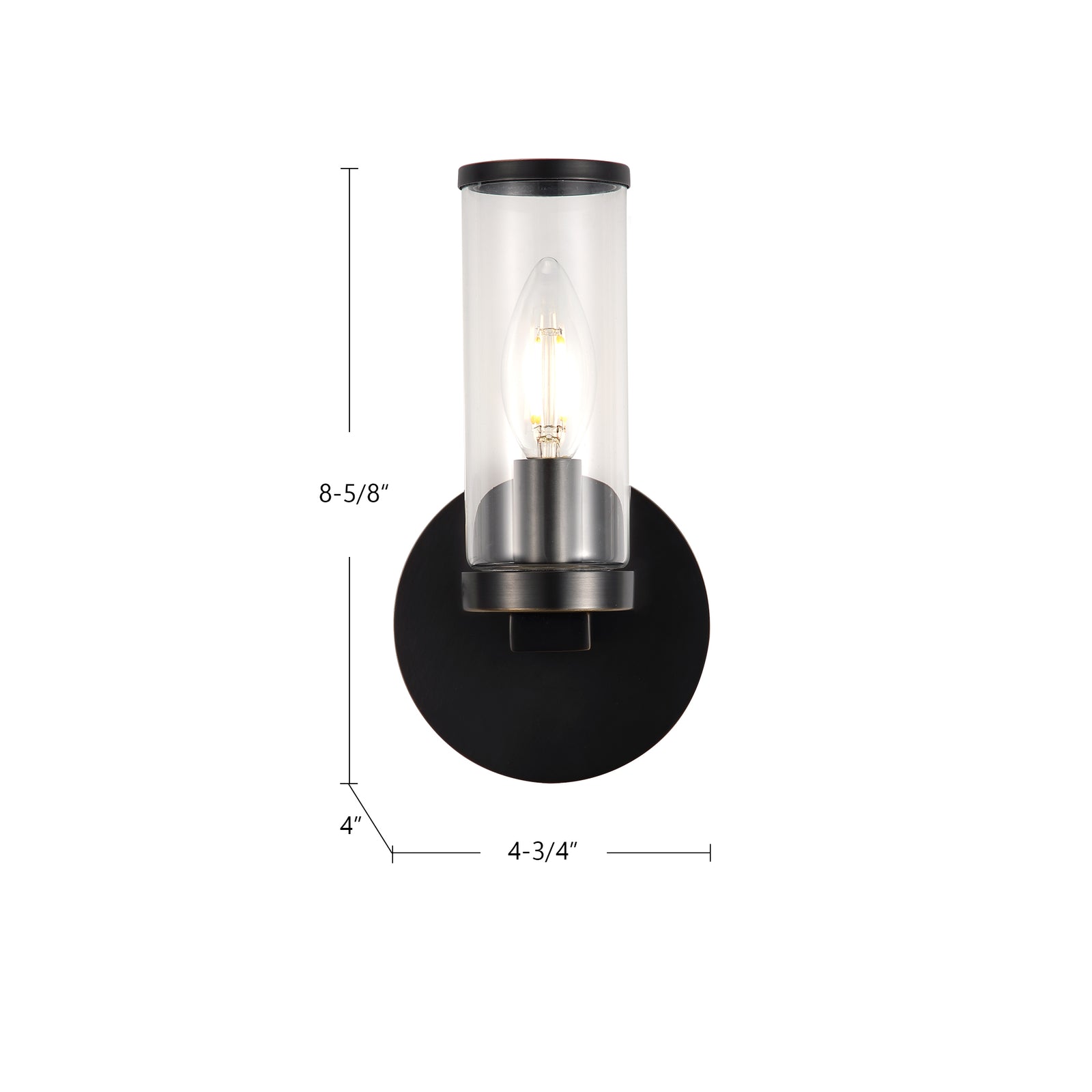 Revolve Clear Glass/Natural Brass 1 Light Wall/Vanity