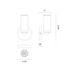 Revolve Clear Glass/Natural Brass 1 Light Wall/Vanity