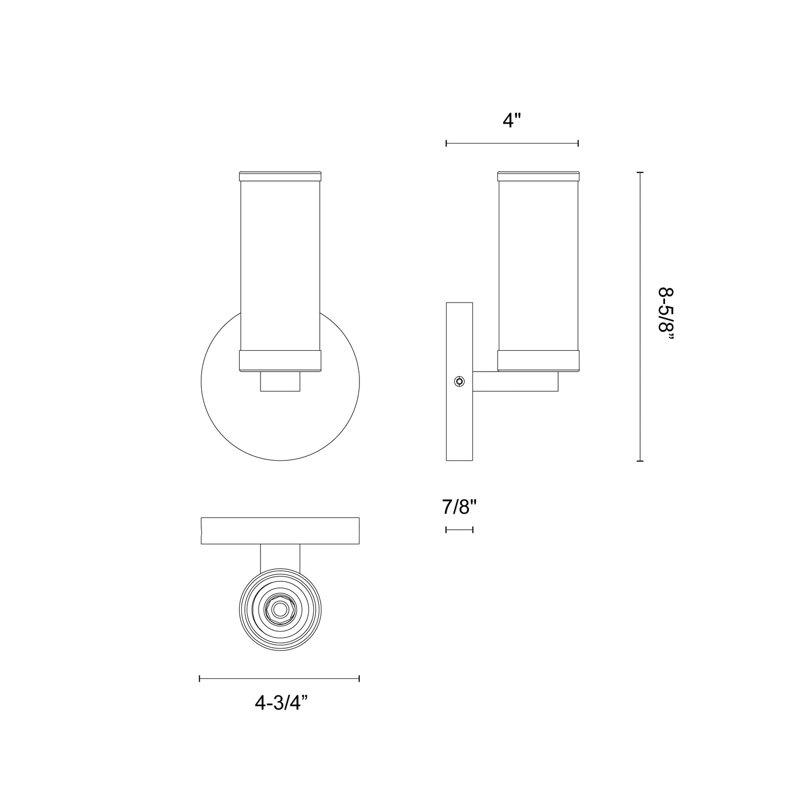 Revolve Clear Glass/Natural Brass 1 Light Wall/Vanity