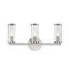 Revolve Clear Glass/Polished Nickel 3 Lights Wall/Vanity
