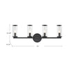 Revolve Clear Glass/Natural Brass 4 Lights Wall/Vanity