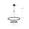 Rezz 36-in Black LED Chandeliers