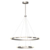 Rezz 36-in Brushed Nickel LED Chandeliers