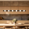 Rezz 36-in Black LED Linear Pendant
