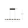 Rezz 36-in Black LED Linear Pendant