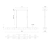 Rezz 36-in Black LED Linear Pendant
