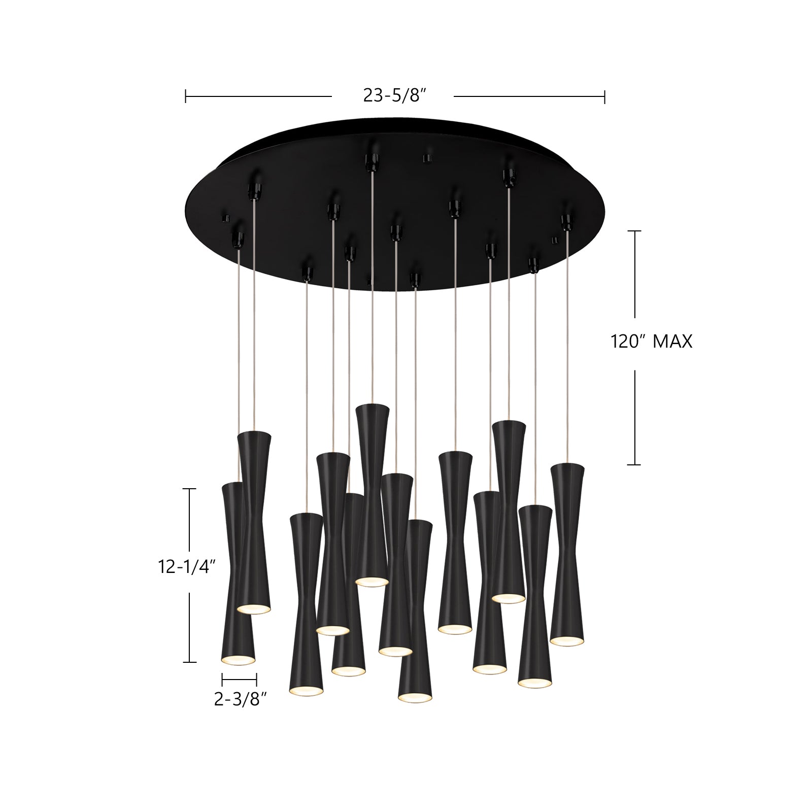 Robson 24-in White 13-Light Multi Pendant
