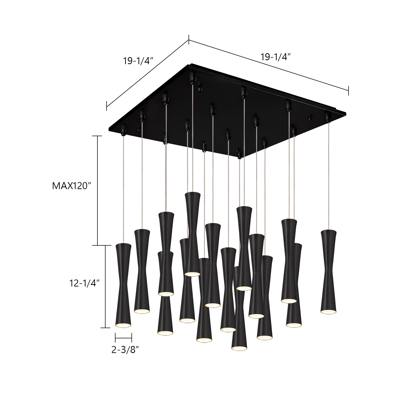 Robson 19-in White 16-Light Multi Pendant