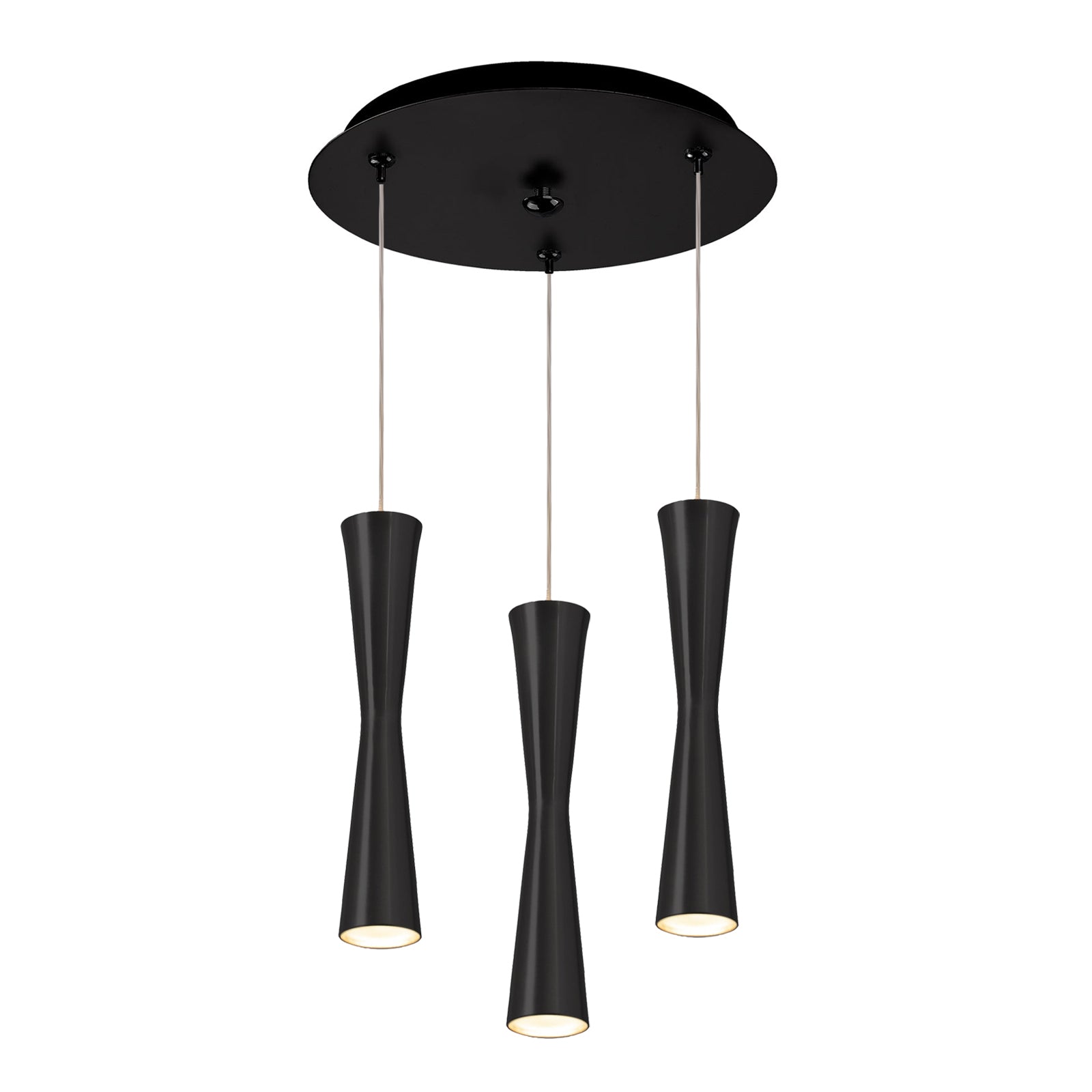 Robson 11-in Black 3-Light Multi Pendant