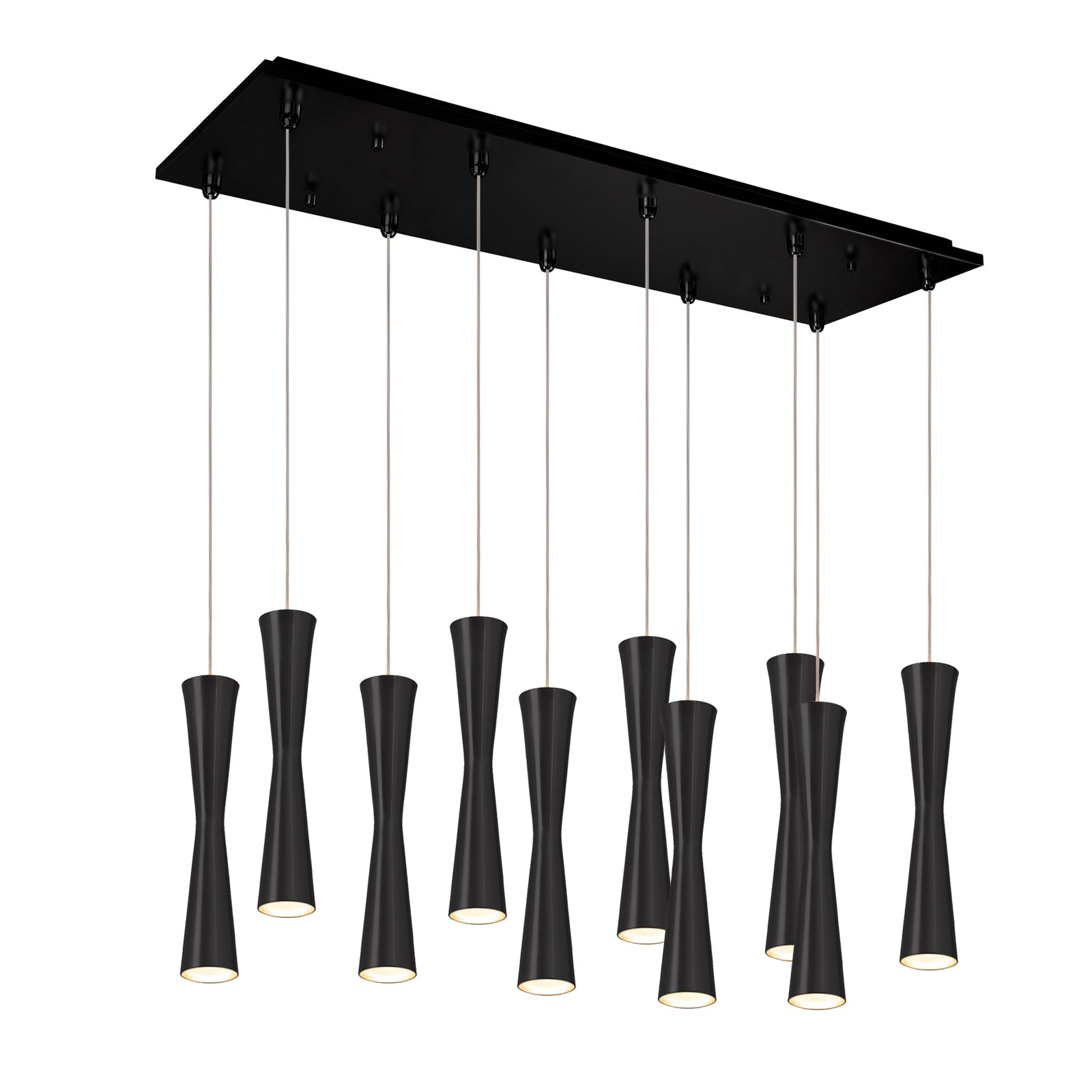 Robson 27-in Black 10-Light Multi Pendant