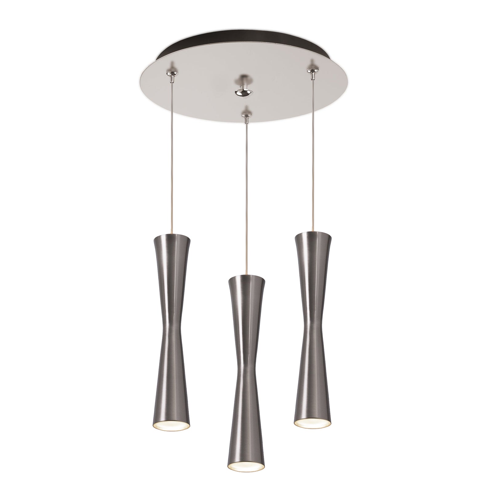 Robson 11-in Brushed Nickel 3-Light Multi Pendant