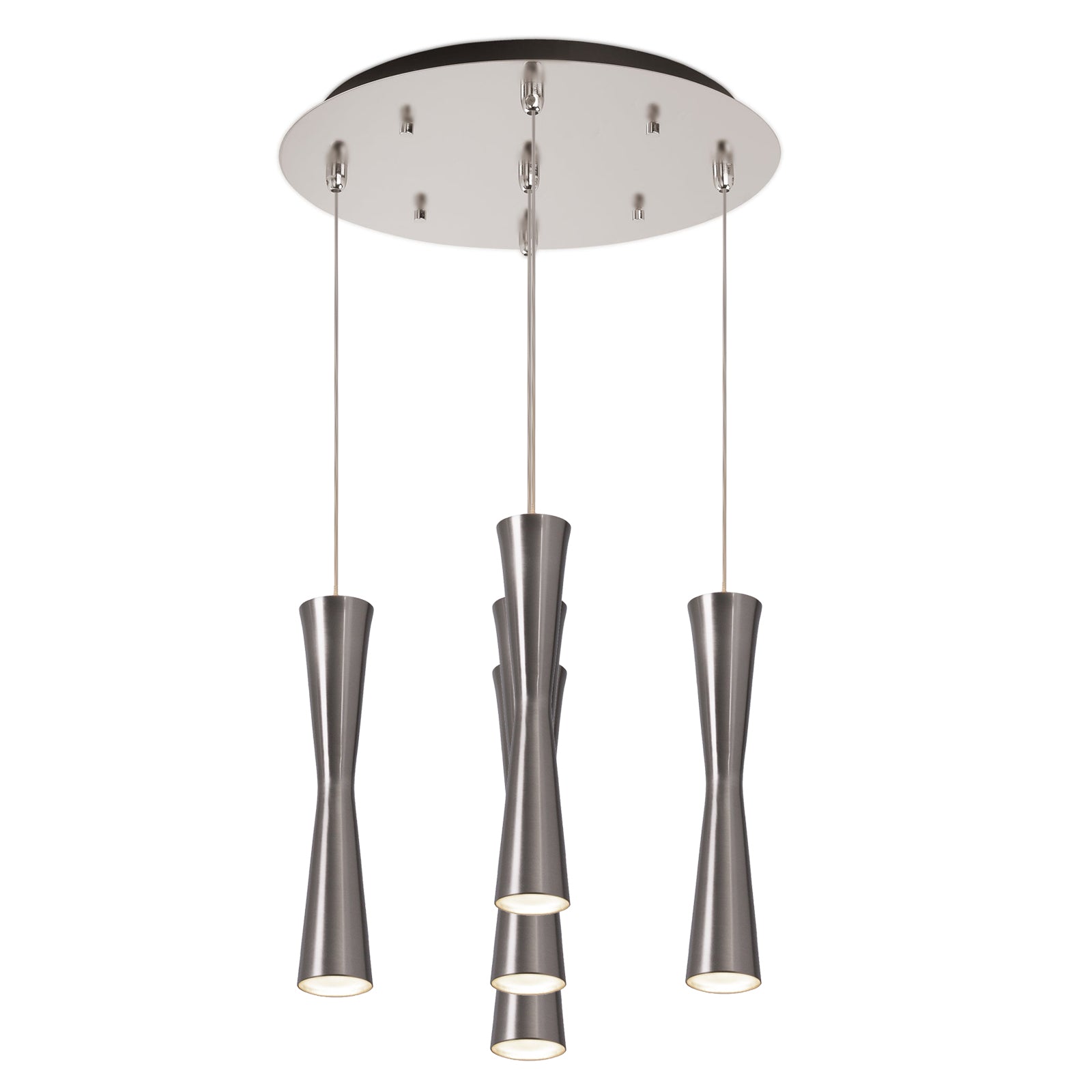 Robson 14-in Brushed Nickel 5-Light Multi Pendant
