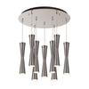 Robson 18-in Brushed Nickel 9-Light Multi Pendant